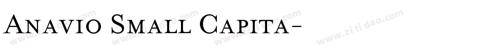 Anavio Small Capita字体转换
